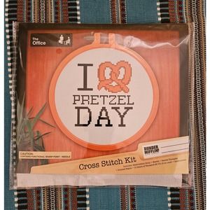 NEW The Office Cross Stitch Kit I Love Pretzel Day